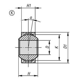 K1324 Подшипники скольжения сферические DIN ISO 12240-1