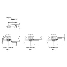 K0518 (K0519) Замки поворотные короткие из цинка
