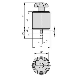 K1214 Упоры подвижные для конструкционных профилей