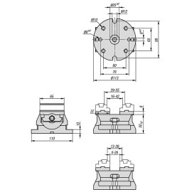 K1236 Тиски станочные симметричные, 65 мм
