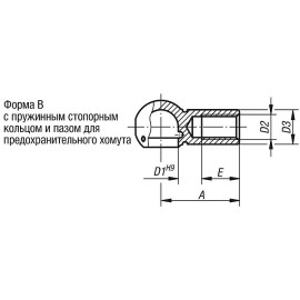 K0712 Подпятники шаровые DIN 71805 для угловых шарниров (K0734)