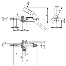 K0084 Зажимы механические плунжерные с кронштейном