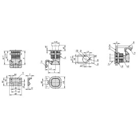 K1654 Защелки врезные с поворотной кнопкой