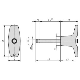 K0793 Пальцы стопорные с односторонней ручкой из цинка