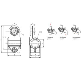 K0486 Элементы шарнирных зажимов из алюминия, внутренние зубцы