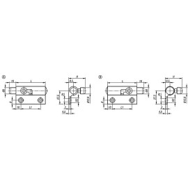 K1691 Шпингалеты пружинные с цилиндрическим засовом с фаской