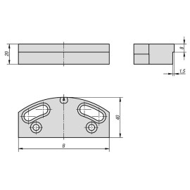 K1001 Губки зажимные гладкие для маятниковых кулачков Compact