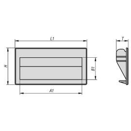 K1078 Ручки врезные из пластика 187 мм