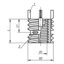 K0402 Вставки резьбовые из нержавеющей стали усиленные
