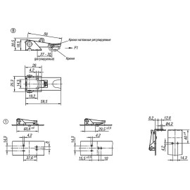 K0047 (K0046) Защелки натяжные регулируемые, отверстия скрытые
