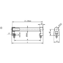 K0223 Ручки трубчатые с крепежными болтами