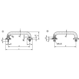 K0215 Ручки бугельные из нержавеющей стали