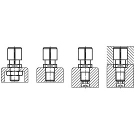K1293 Зажимы цанговые внутренние с наружной резьбой