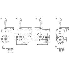 K0672 Основания шарнирных опор, 7,5°