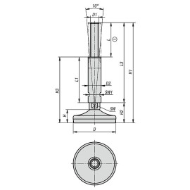 K0741 Опоры виброизолирующие из нержавеющей стали, 5°
