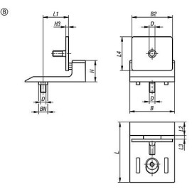 K1633 Упоры дверные для профилей