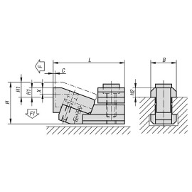 K1230 Зажимы плоские для Т-пазов компактные