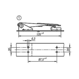 K0049 (K0048) Защелки натяжные регулируемые, отверстия скрытые