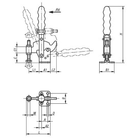K0065 Прижимы механические с жестко установленным винтом