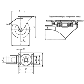 K1764 Ролики с пластиковыми дисками и полиуретановым покрытием
