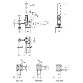 K0060 Прижимы механические с жестко установленным винтом