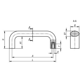 K1087 Ручки бугельные овального сечения из пластика