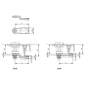 K0529 (K0530) Замки поворотные пыле-влагозащищенные прижимные