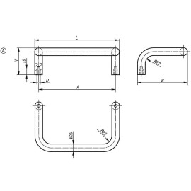 K0230 Ручки бугельные круглого сечения из стали