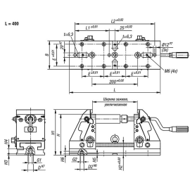 K1555 Тиски KIPPflexX для 5 осевой обработки