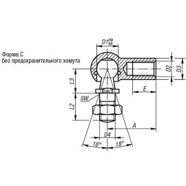 K0734 Шарниры угловые DIN 71802