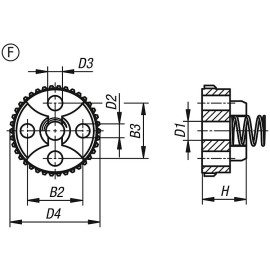 K1446 Элементы фиксирующие поворотные