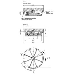 K0500 Зажимы цанговые пневматические для плит (K0501)