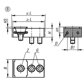 K1745 Зажимные элементы клиновые с контропорой, 50 мм