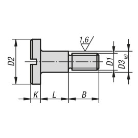 K0704 Винты DIN 923 с хвостовиком и пазом