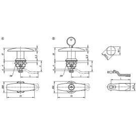 K1109 (K1114) Замки поворотные с T-образной ручкой