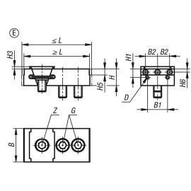 K1745 Зажимные элементы клиновые с контропорой, 50 мм