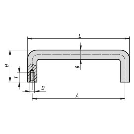 K0201 Ручки бугельные круглого сечения из алюминия