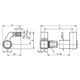 K0132 Ручки трубчатые из алюминия наклонные