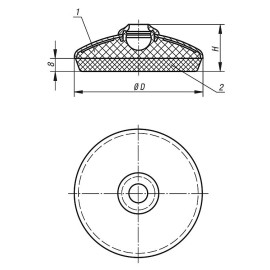 K0418 Основания шарнирных опор из нержавеющей стали, 20°