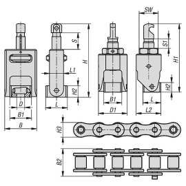 K1650 Комплекты зажимов цепных