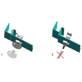 K0524 (K0523) Замки поворотные из цинка с фиксацией ключа