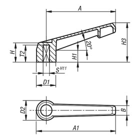 K0175 Рукоятки зажимные с ручкой из усиленного пластика