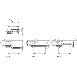 K1354 (K1340) Замки поворотные Hygienic DESIGN