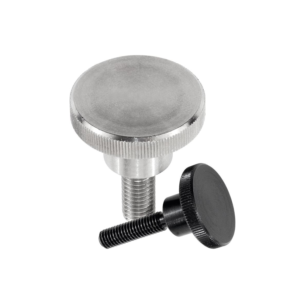 K0140 Ручки с накаткой и наружной резьбой DIN 464 высокие