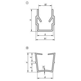 K1054 Вставки пазовые U-образные