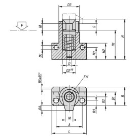 K0016 Прижимы поворотные Г-образные для бокового монтажа
