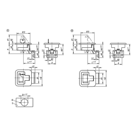 K1651 Защелки врезные с откидной ручкой
