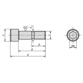 K0815 Болты призонные с допуском f7