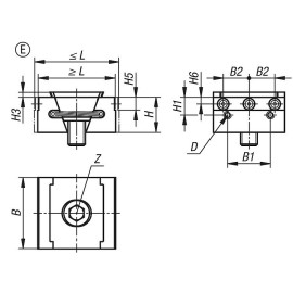 K1748 Зажимные элементы клиновые, 50 мм