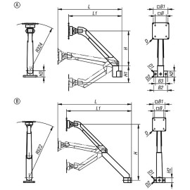 K1792 Крепления для мониторов Vesa из алюминия